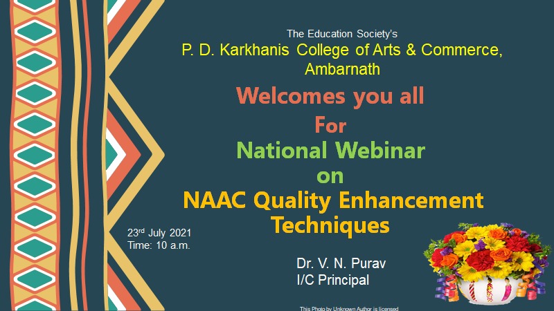 National Webinar on Quality Enhancement Techniques - 23rd July 2021